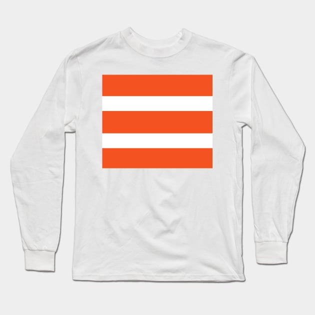 Persimmon stripes Long Sleeve T-Shirt by hamptonstyle